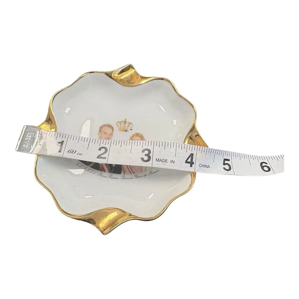Vintage Limoges France Monte Carlo Prince Rainier & Princess‎ Grace Ashtray